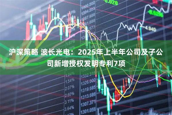 沪深策略 波长光电：2025年上半年公司及子公司新增授权发明专利7项