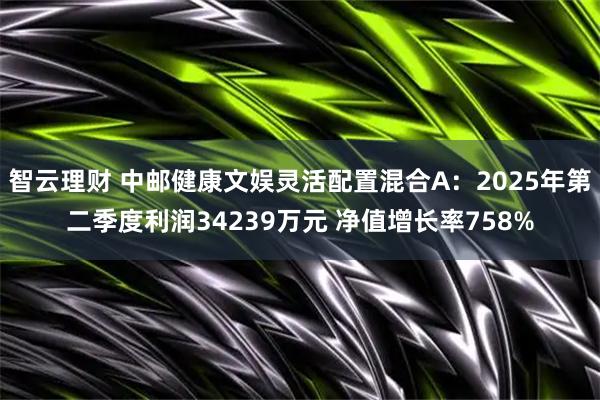智云理财 中邮健康文娱灵活配置混合A：2025年第二季度利润34239万元 净值增长率758%